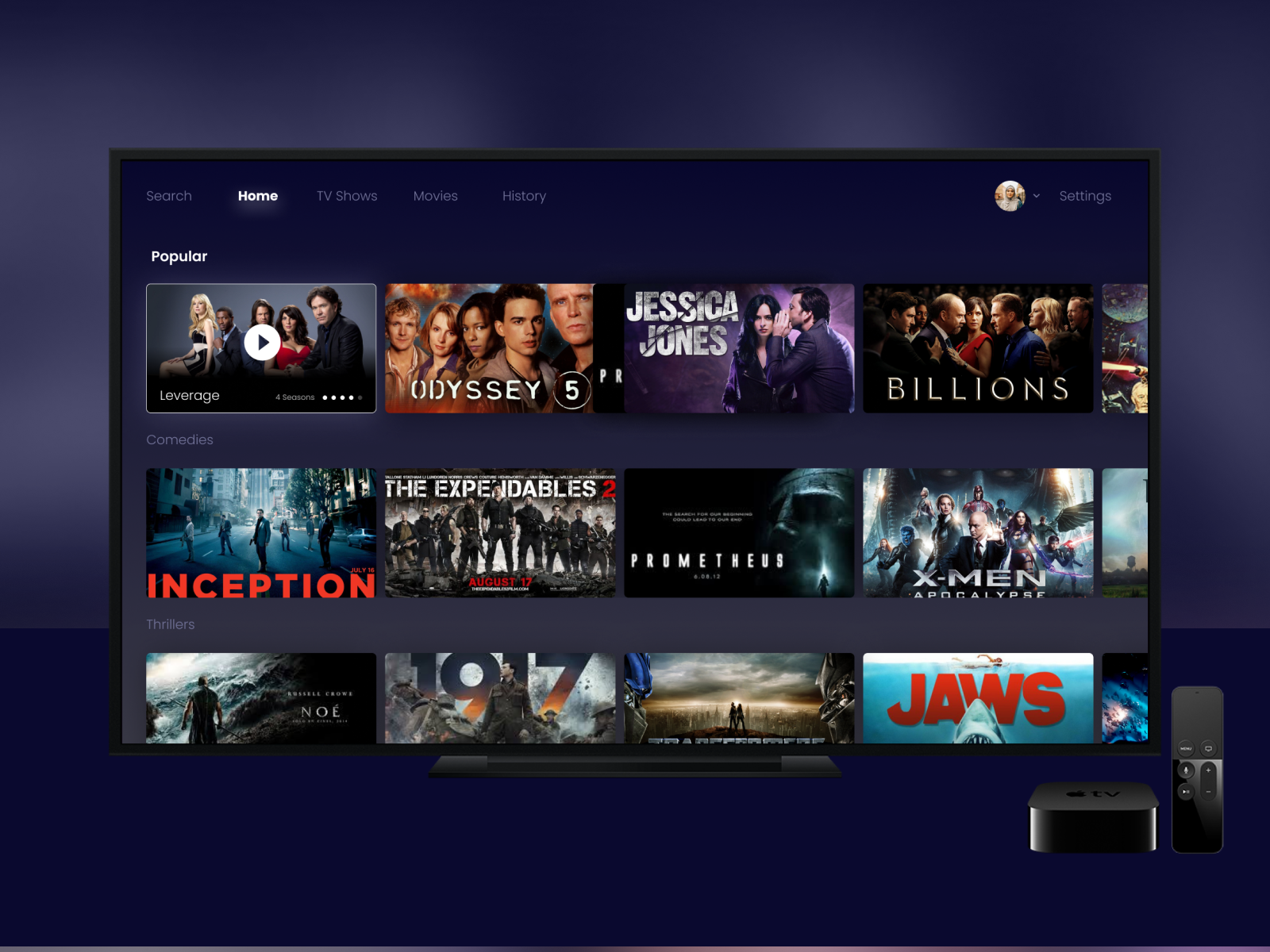 Concept TV App by Jacob Lewis on Dribbble