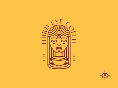 Third Eye Coffee Co. bohemian branding design icon illustration logo minimal