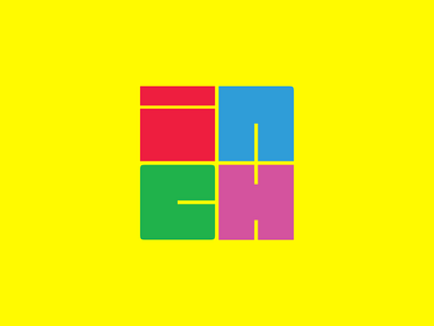 INCH branding colorful design flat logo minimal typography