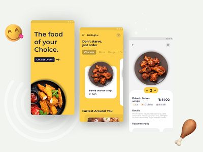 Food Delivery App adobe illustrator adobexd android app dailyui figma food food app food delivery foor order framer ios app minimal mobile app sketch ui