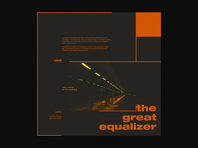 002 ~ the great equalizer. dailyposter dailyposterdesign design graphicdesign layout minimal photoshop poster poster a day poster art poster design swiss design swiss style typogaphy visual art visual design visual graphics