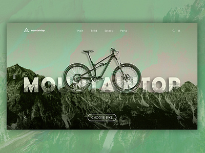 bike web artwork branding color illustration mainpage minimal webdesign website website design