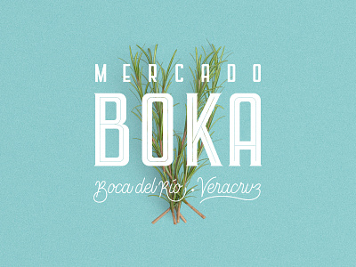 Mercado Boka brand custom type food identity logo logotype market sans serif script serif type vintage