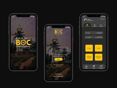 BOC - Banking App Redesign android app app design banking ios mobile app redesign ui ui design ui ux