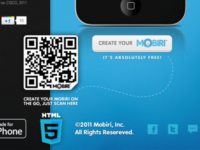 Mobiri - Sneak Peak black blue html mobiri preview website