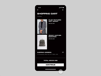 Concept Store - Checkout Flow animation checkout credit card dailyui dailyui 002 design ui ux