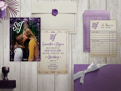 Wedding Invitations and RSVP Cards design graphic design mockup wedding invitations