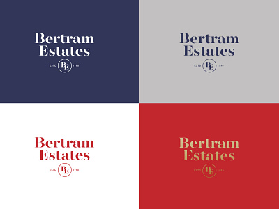 Bertram Estates branding design estate flat house logo mark real estate realestateagent realty seal typography