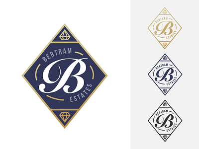 Bertram Estates Logo v2 badge branding daily design flat icon logo minimal realestate realestateagent seal typography