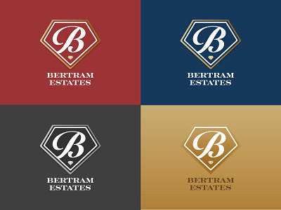 Bertram Logo v3 badge branding daily design flat icon logo minimal realestate realestateagent seal typography