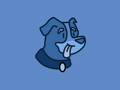 mY dOG bLUE animation branding dog flat illustration logo mascot style vector
