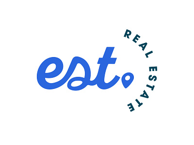 est. Real Estate (real estate brokerage) logo branding daily design est estate flat house logo real realestate realtor realty vector