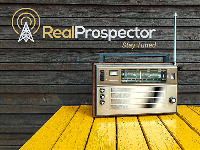 Real Prospector ad brand design logo media prospector radio real realty social