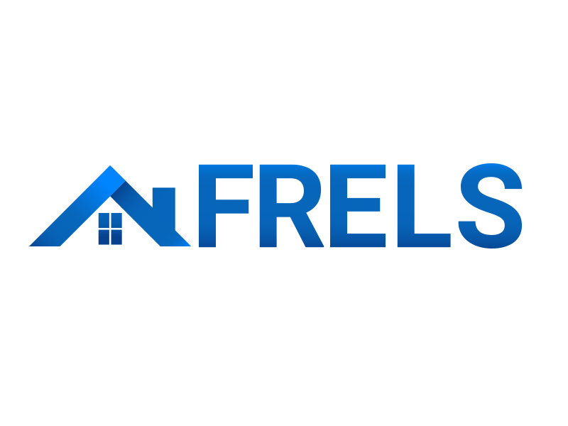 FRELS Logo Concepts blue branding concept estate florida gif house license logo real school