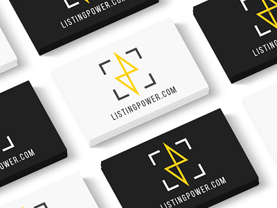 ListingPower.com (Concept 1) brand branding concept design identity lightning logo mock power realty symbol website