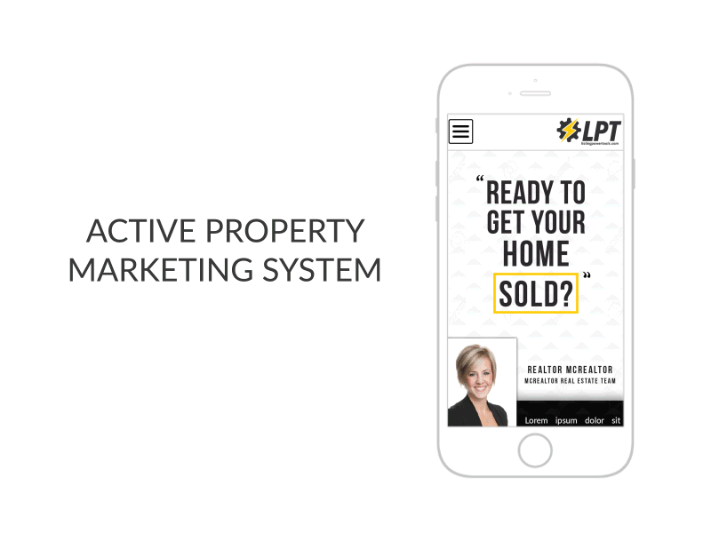 Active Property Marketing System - Mobile Mockup active animation design gif marketing mobile property system ui ux web