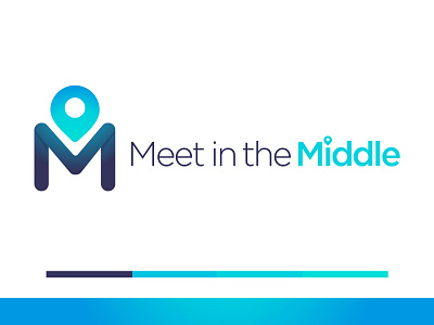 Meet in the Middle - Logo Design blue branding flat icon logo web