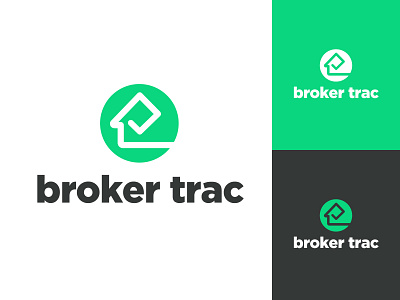 Brokertrac Logo agent app application branding flat house icon logo real estate real estate agent realty technology