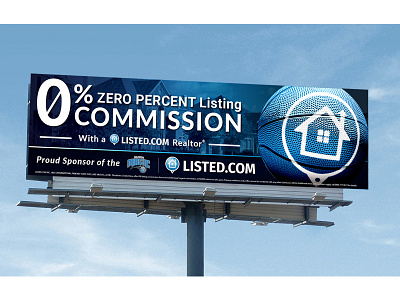 Real Estate / Mortgage Billboard (Orlando Magic Cosponsored) adveristing advertisement basketball billboard blue brand branding mortgage orlando real estate