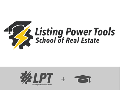 LPT School of Real Estate branding daily design education flat icon logo minimal realestate school vector