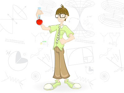 Pure Genius - Character Illustration character children illustration kid school science undercover pimp vector