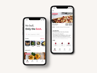 Redesign of food recommendation app clean desin dish food food app food recommendation food tech redesign
