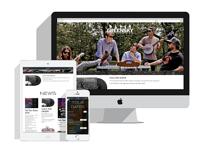 Greensky Bluegrass Website bands music website design