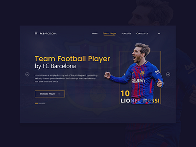 #Exploration: Landing Page Team Player Football - UI Design