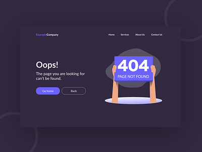Erorr Pages 404 -  UI Design