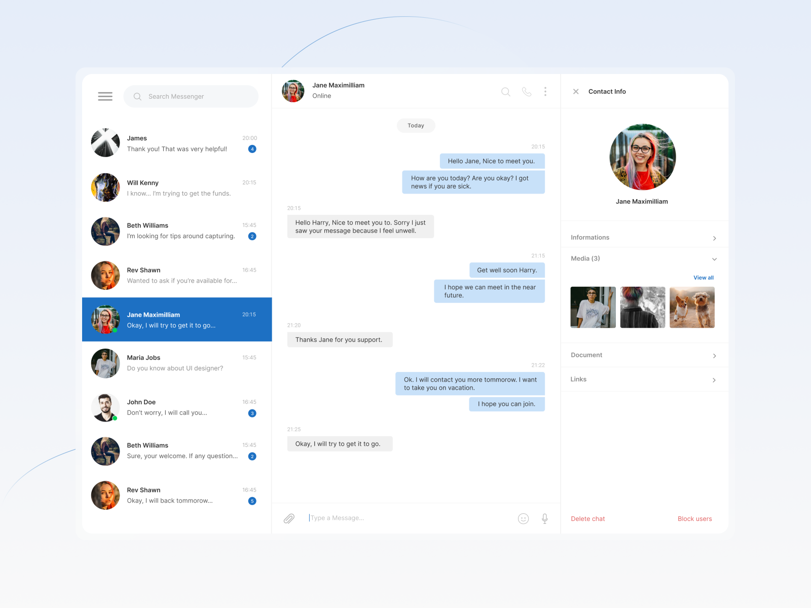 Messenger App Challenges by Wira Satya PB on Dribbble