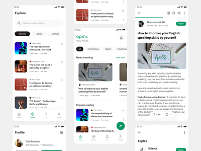 Opini News - Mobile App news ui