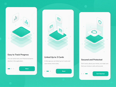 Savings App Onboarding Screens