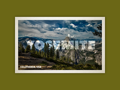 Weekly Warm-Up #31: Yosemite National Park Postcard affinitydesigner branding design national park postcard vector warmup weekly warm up yosemite