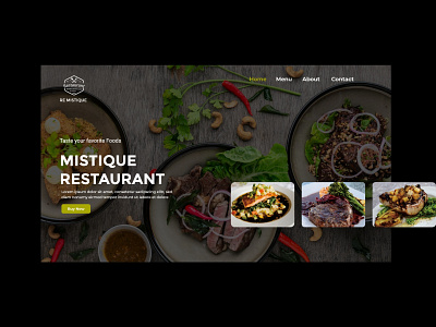 LandingPage Restaurant Website black branding design food icon landingpage logo minimal night mode restaurant typography ui uidesign ux website