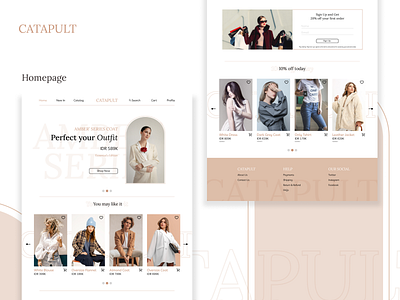 Catapult - Website Design clothing design fashion female feminist inspiration pastel uidesign website design