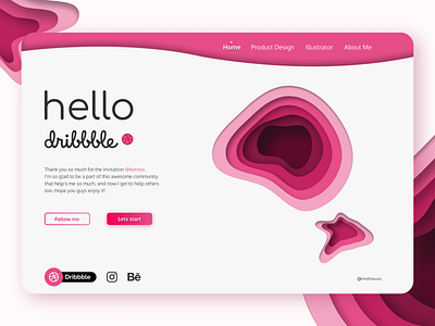 Hello, Dribbble art branding dribbble flat hello dribble illustration minimal product design typography ui ux web website