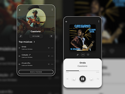 Monochromatic Music App Cassiano Onda art branding design dribbble flat hello dribble illustration product design ui ux