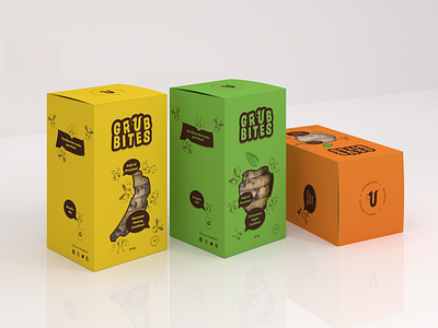 Grub Bites Cookies Packaging design branding branding design entomology illustration logo logo design packaging packaging design sustainability sustainable vector