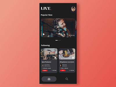 Live App Design - Mobile