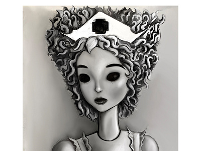 The Nurse ball jointed doll design doll illustration nurse procreate