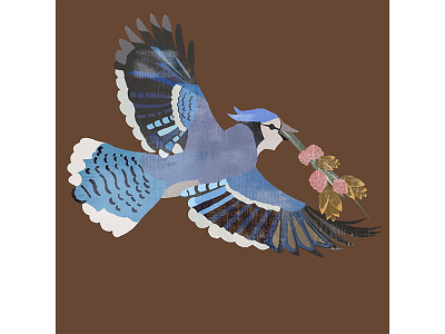 Big Blue bird bird logo birds design digital art digital painting graphic design illustration illustrator photoshop