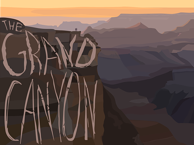Grand Canyon graphic design illustration