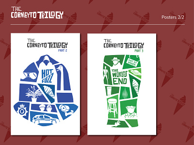 Cornetto Trilogy Posters (2/2) design graphic design illustration typography vector
