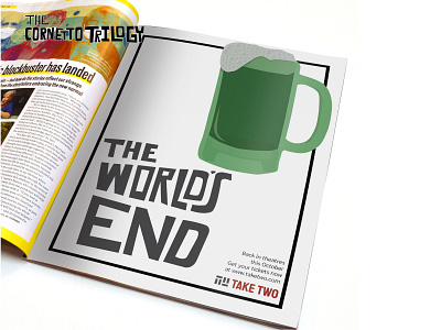 The World's End Magazine Ad branding design graphic design illustration typography vector