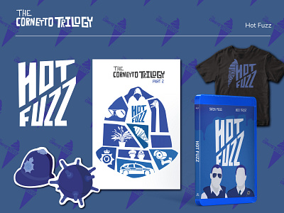 Hot Fuzz branding design graphic design illustration typography vector