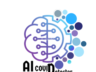 AI Covid-19 Detector logo typography ux