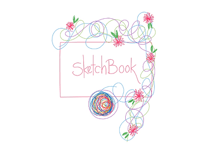 Sketchbook logo using Invision logo brand art card design