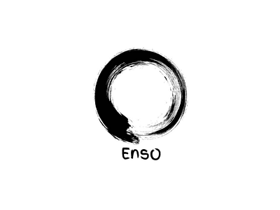 EnsO logo logo design japan art zen