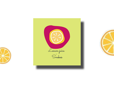 Lemon juice+ snekes logo art design factory food lemon logo unique