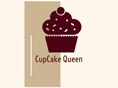 Cupcake Queen logo beautiful brand brandidentity brownies business card cake cupcake graphics identity illustration lable logo logodesign make mark shops simple unique vertical